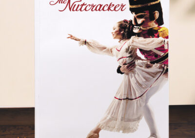 A beautifully designed program cover for the Nutcracker, with intricate illustrations.