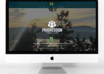 Tailored website design for Progression Tree Care by Giant Punch.