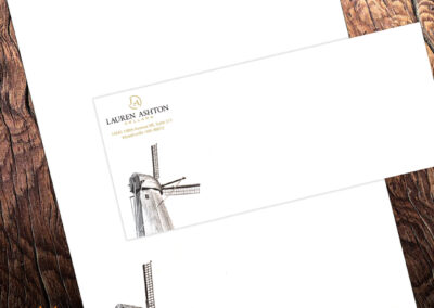 Lauren Ashton Cellars' elegant letterhead and envelope designs created by Giant Punch.