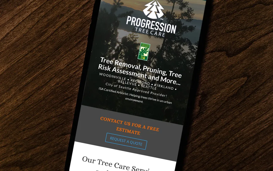 Mobile Website Design by Giant Punch for Tree Service